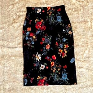 Rebecca Taylor Floral Print Pencil Skirt